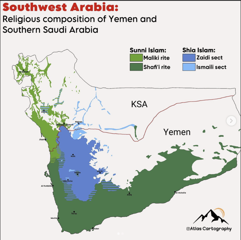 Religious composition of South Arabia/Yemen