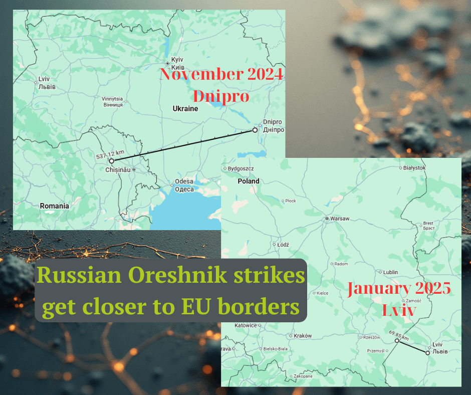First “Oreshnik” strike - 500 km from EU borders. Second “Oreshnik” strike - 70 km from EU border... Will this intimidation work??