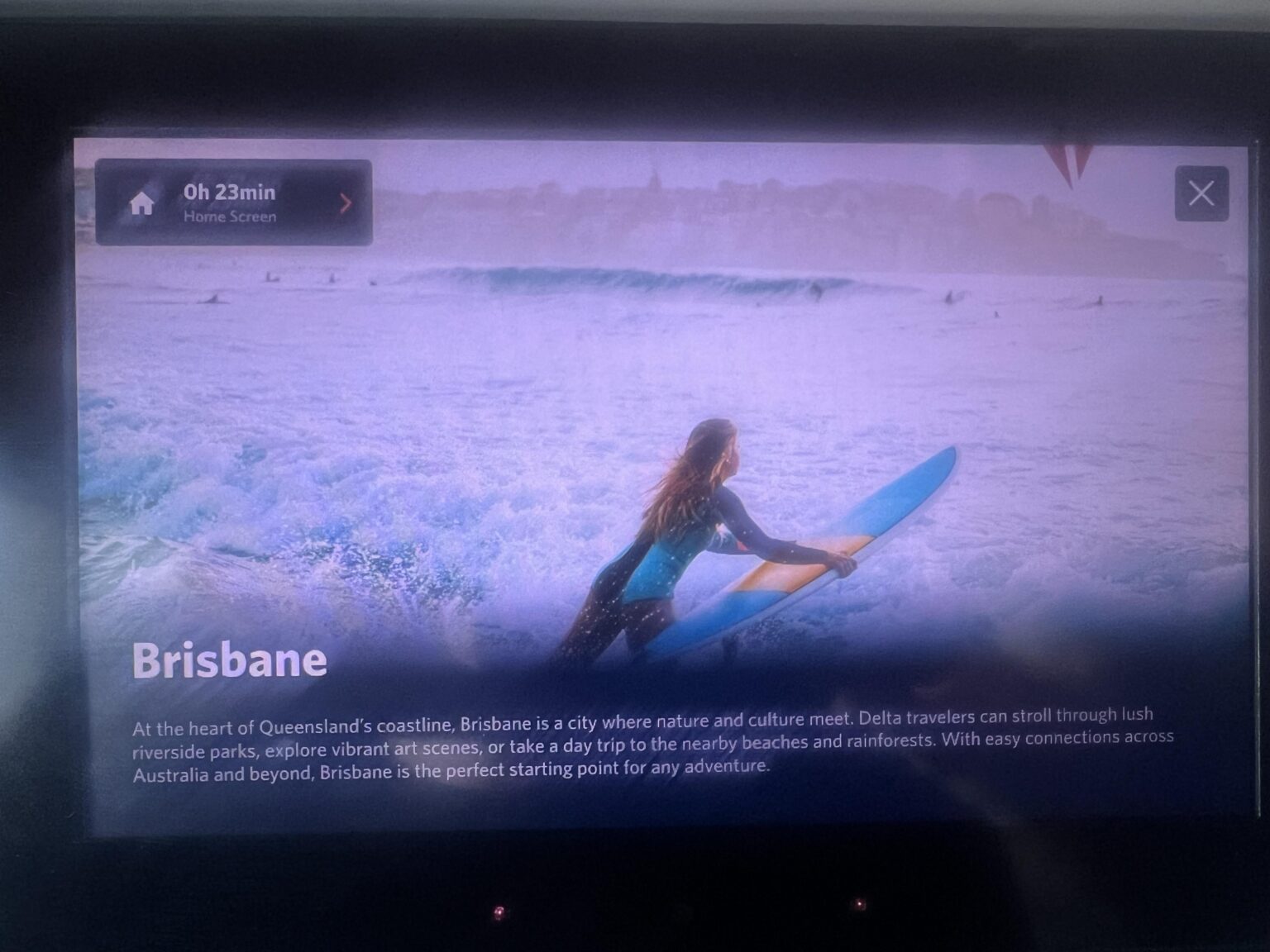 Just flew Delta Airways into Los Angeles. According to their in flight tourist information, the top thing to do in Brisbane is go to Bondi Beach.