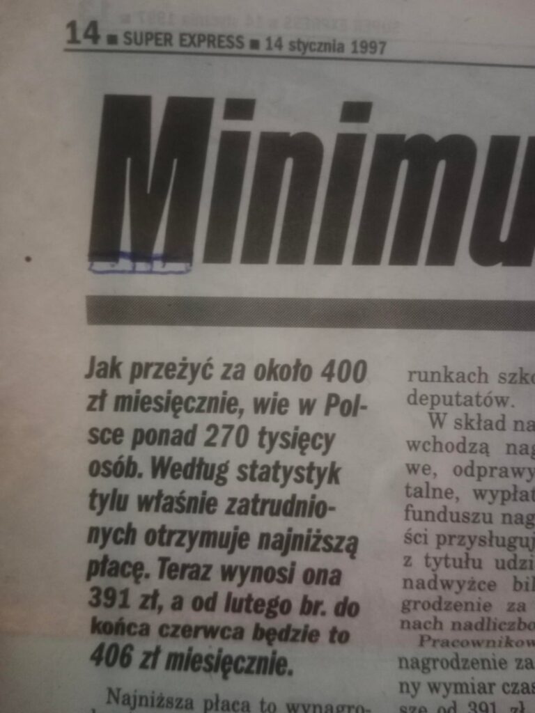 I came across such a newspaper from 1997 today.