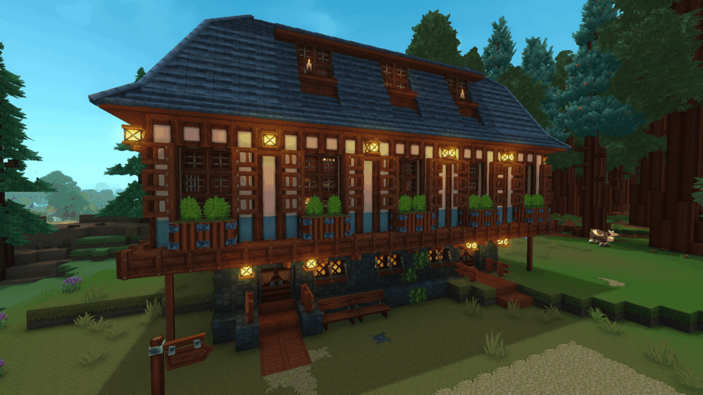I built a house inspired by the Bulgarian Revival in Hytale :D
