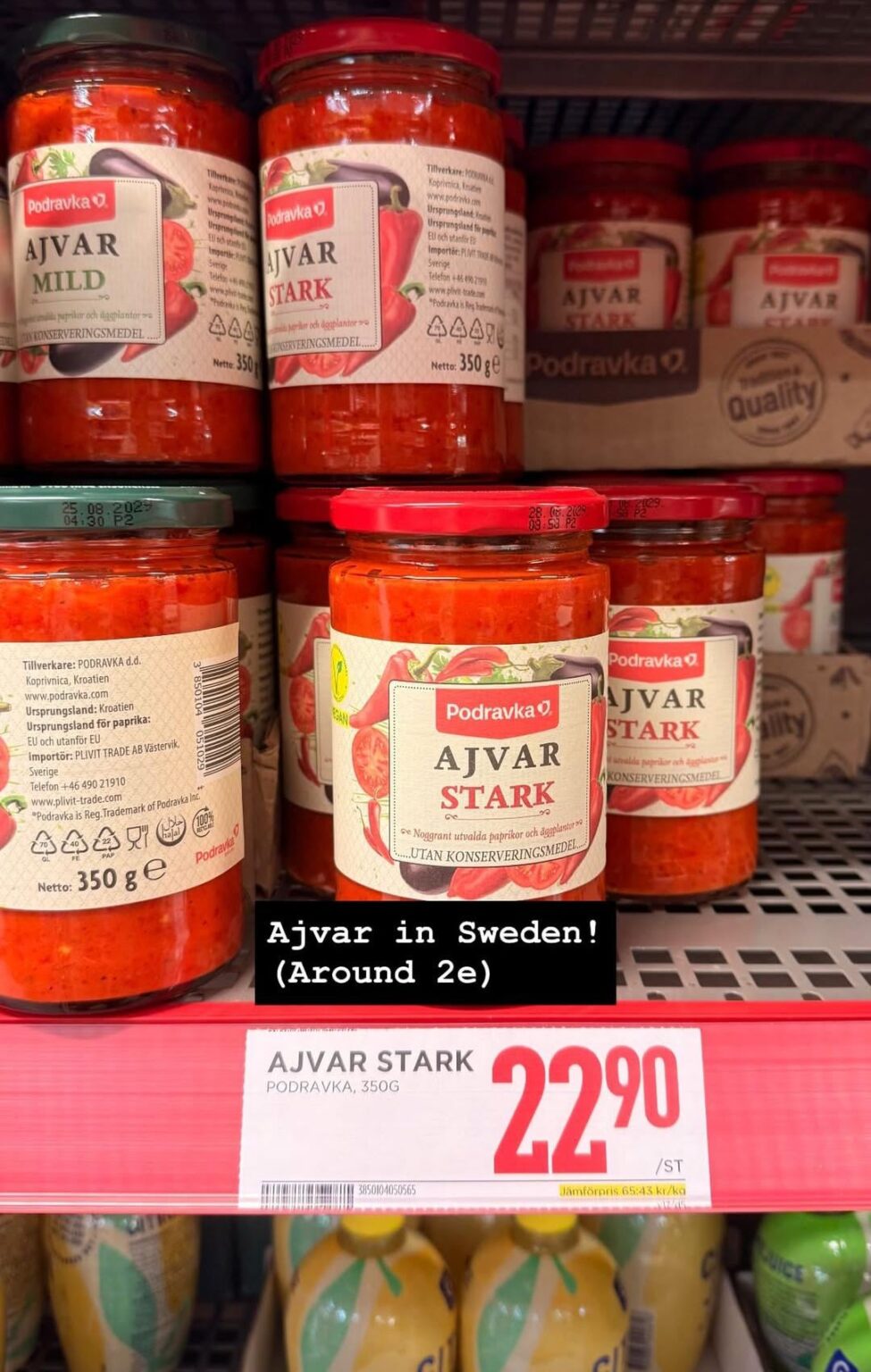 Like Domaćice, Ajvar is cheaper outside Croatia 😂 (Sweden has 2x higher wages)