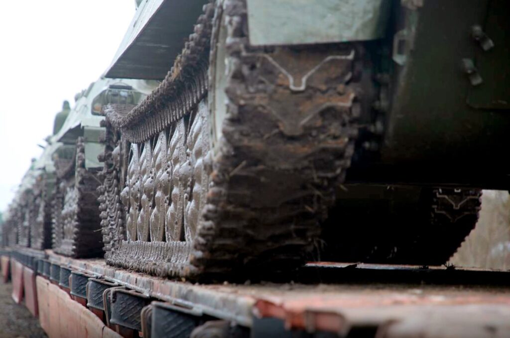 Belarus Sent 31 Railcars of Military Equipment to Russia's Tank Reserve Base