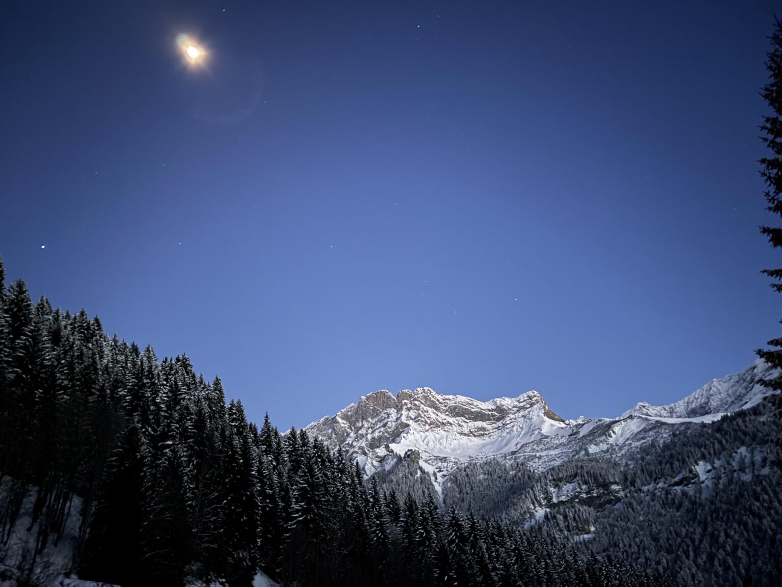 Tonight in the Swiss Alps