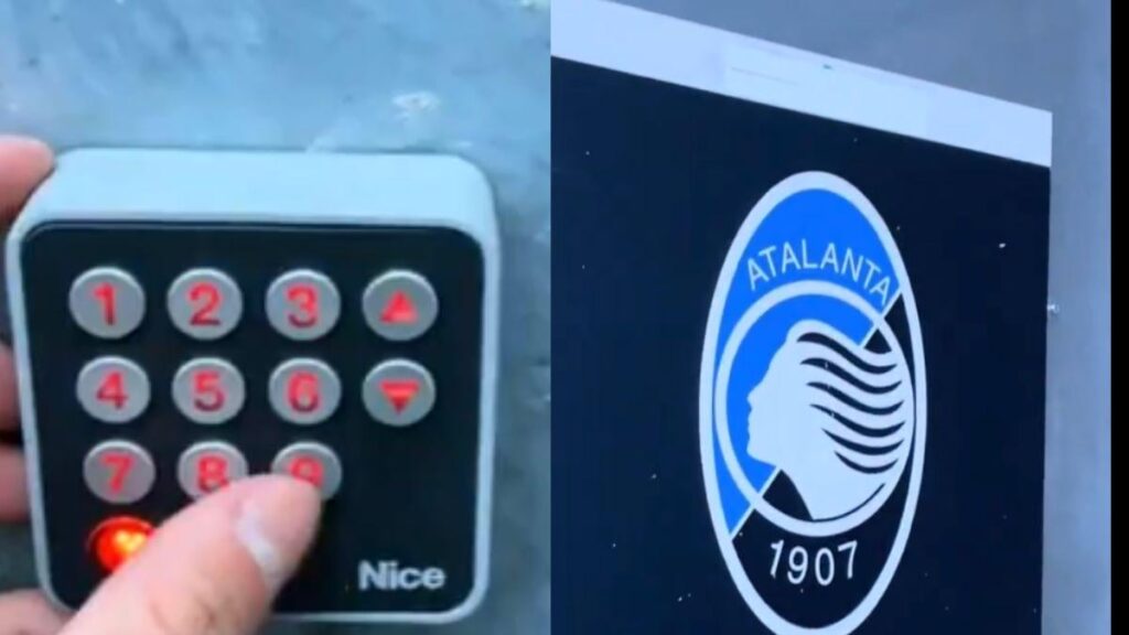 Atalanta, an English user unlocks access to one of the stadium gates by typing "1907" - The video - Open