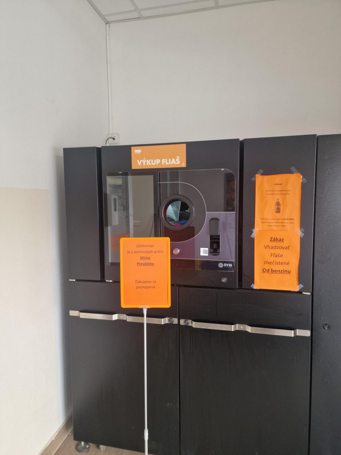 The vending machine has not been working for a month