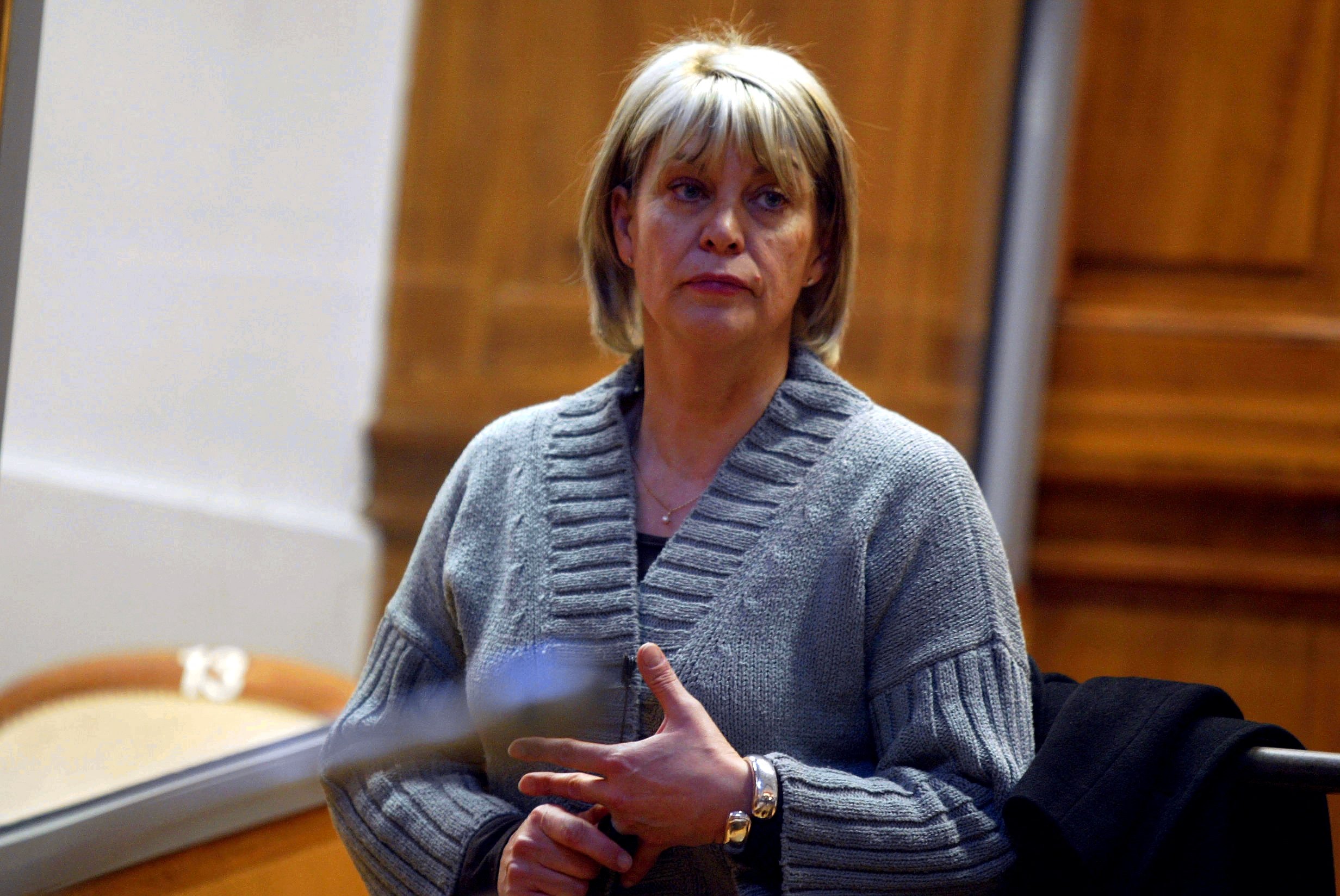 Edwige Alessandri, accused of murdering her husband, at her Nimes trial.