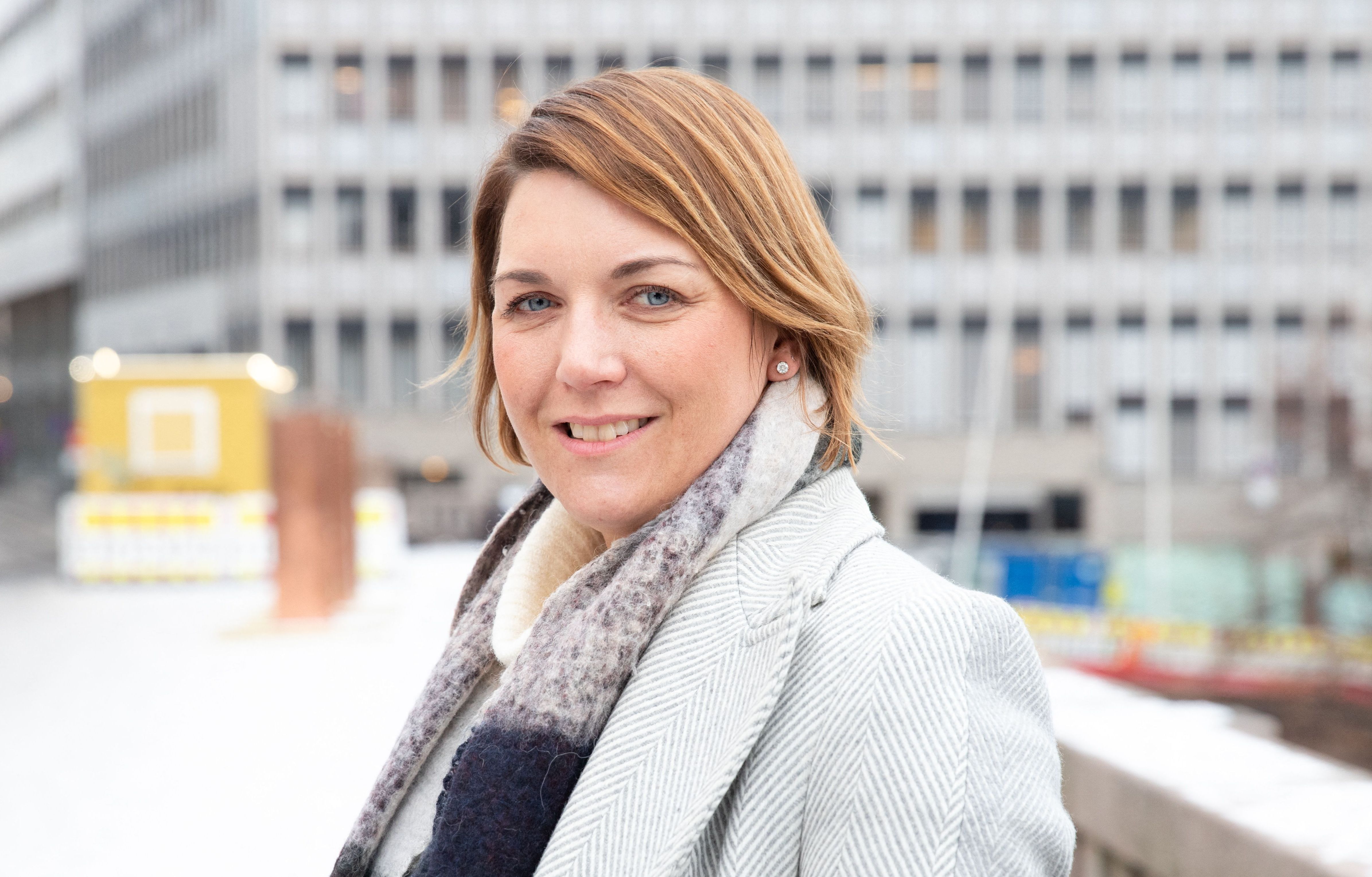 Christina Bu, of the Norwegian Electric Car Association, poses for a picture in Oslo.