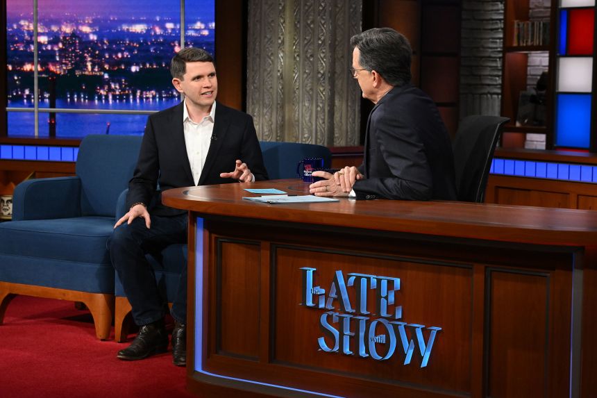 James Talarico speaks with Stephen Colbert on 