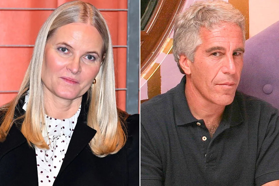 ​​(Left) Crown Princess Mette-Marit visits Fredrikstad Library on Jan. 28, 2026; (Right) Jeffrey Epstein in 2004. Rune Hellestad - Corbis/Corbis via Getty; Rick Friedman/Corbis via Getty