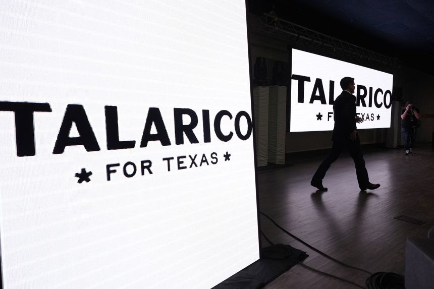 James Talarico arrives for a campaign event in Austin, Texas, on Feburary 17.
