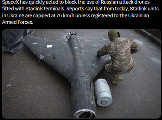 After negotiations with SpaceX, SpaceX has limited the speed at which Starlink terminals are allowed to operate, which restricts their use on drones. This speed limit can be lifted when the terminals are authorized and registered as part of a brigade’s official equipment.