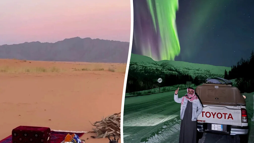 Man spends £9k driving over 9,000km in his truck to Norway - to see Northern Lights