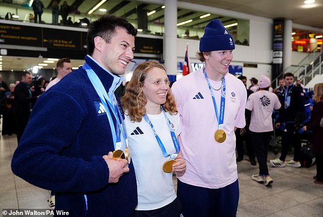 Team GB's Winter Olympics stars received a heroes' welcome upon their return from Italy
