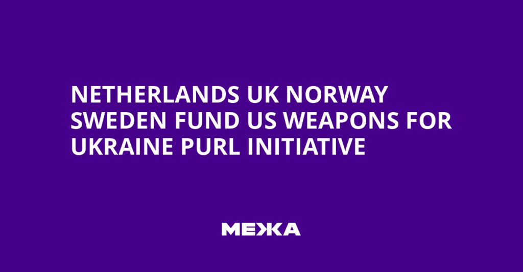 Netherlands UK Norway Sweden Fund US Weapons for Ukraine PURL Initiative | Ukraine news