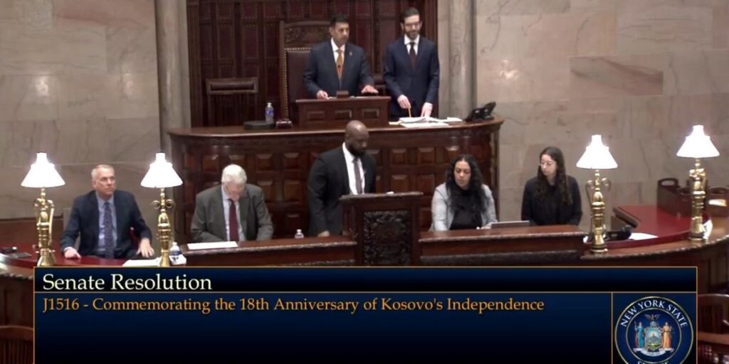 New York honors Kosovo, Senate approves Resolution for the 18th anniversary of Kosovo's Independence