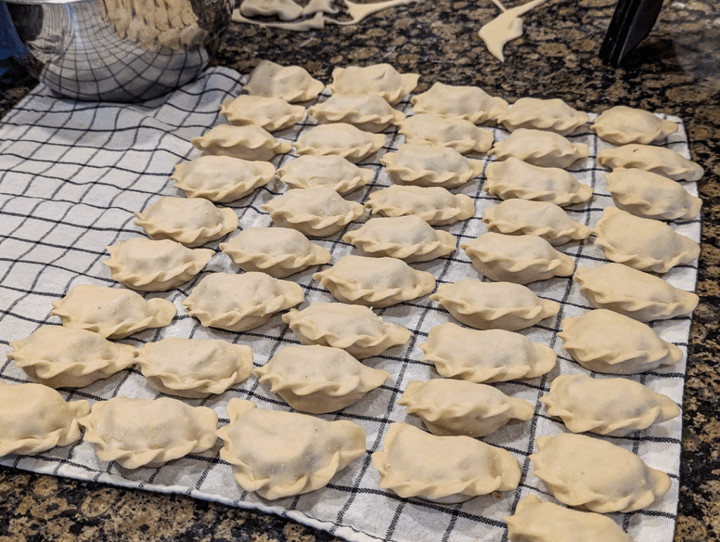 Ran out of pierogi, mother-in-law made more.
