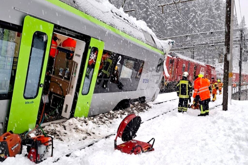 Dozens evacuated in Switzerland over weather risk after avalanche ‘derailed train’, injuring five