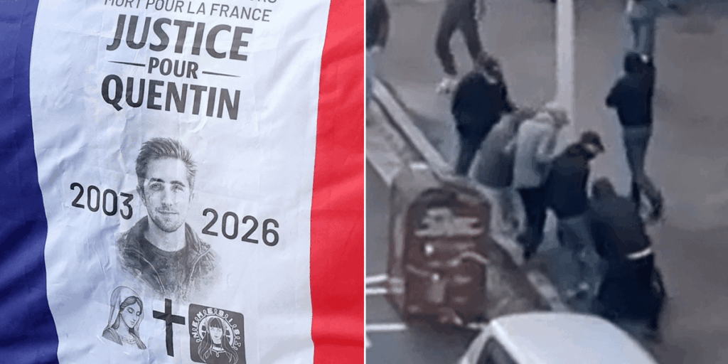 Nine arrested after right-wing student beaten to death by masked far-left militant mob in France