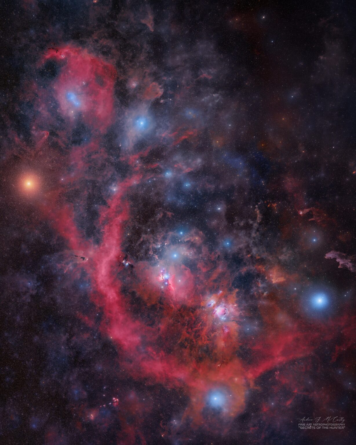 I spent months shooting the Orion constellation to create this 320 megapixel photo that reveals all the hidden nebulae. Zoom in to see the details! [OC]