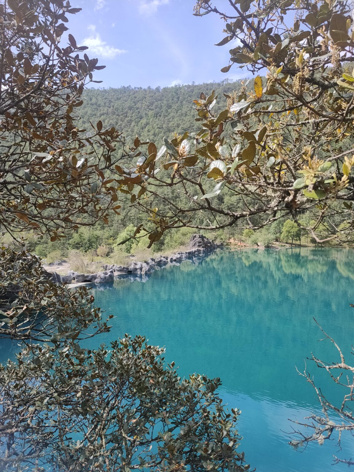 Blue lake water