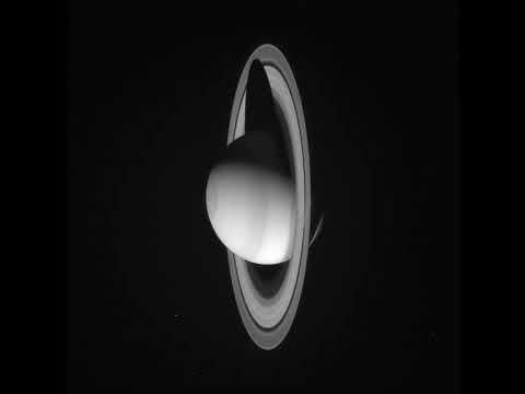 NASA Cassini mission footage of Saturn and its Rings and Moons