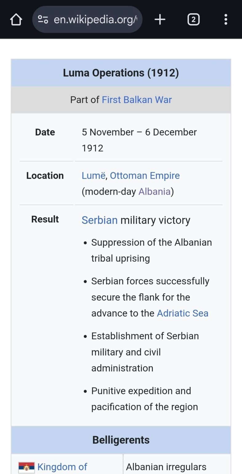 Falsification of Albanian history by the Serbs
