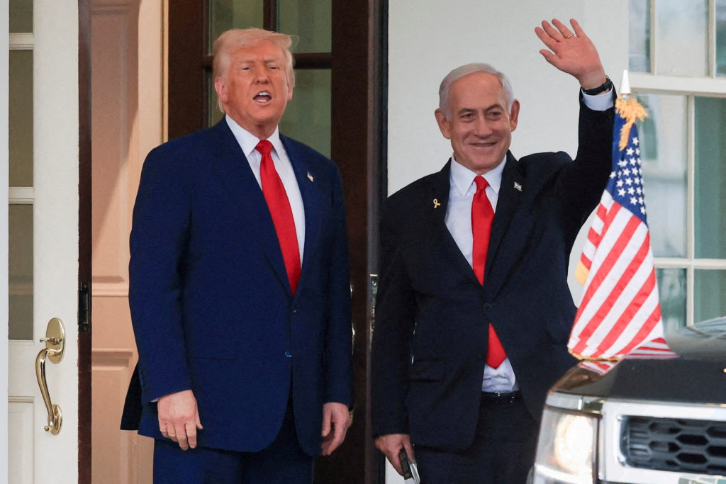 FILE PHOTO: U.S. President Trump meets Israeli PM Netanyahu in Washington