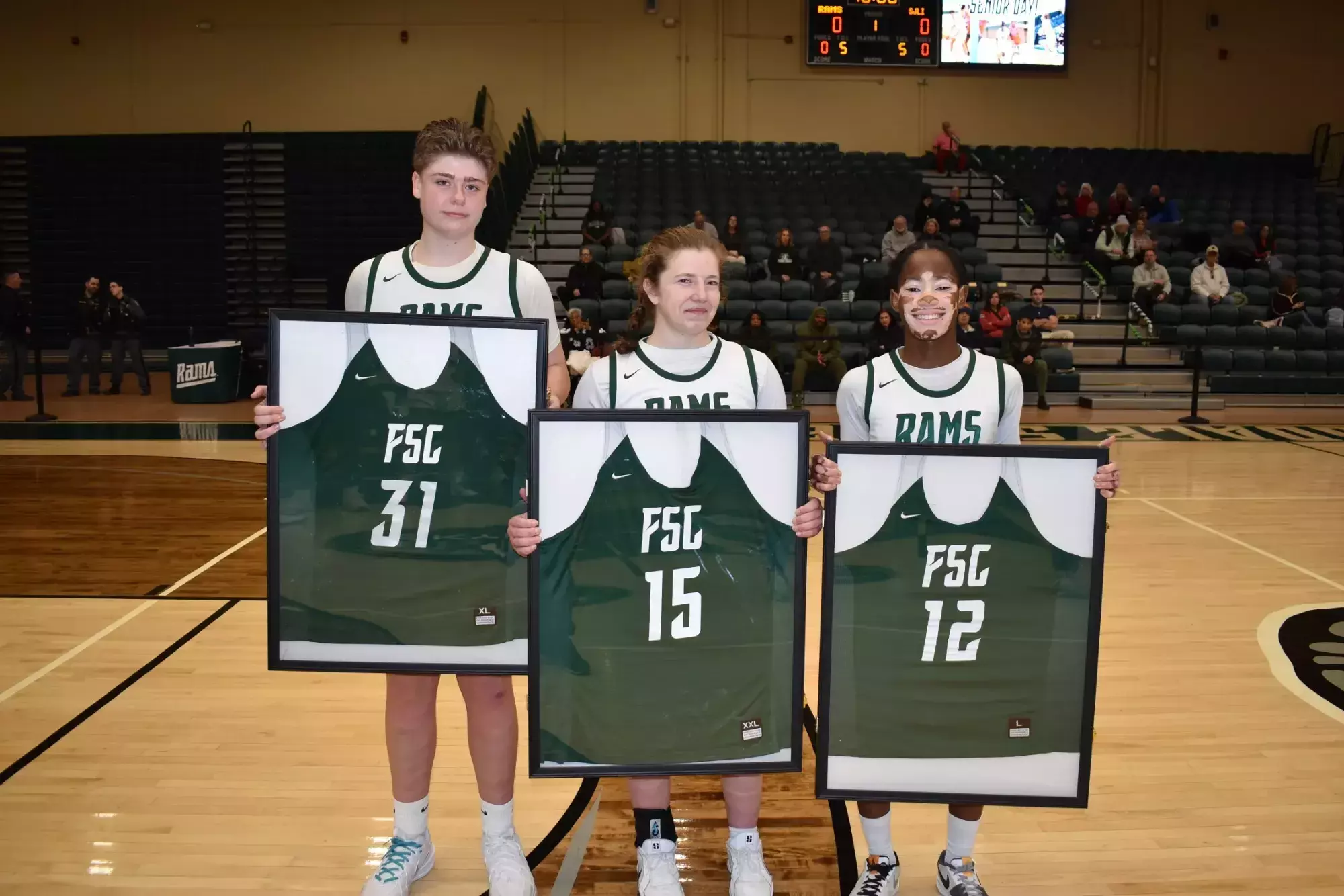 2026 Women's Basketball Senior Day - Seniors with jerseys