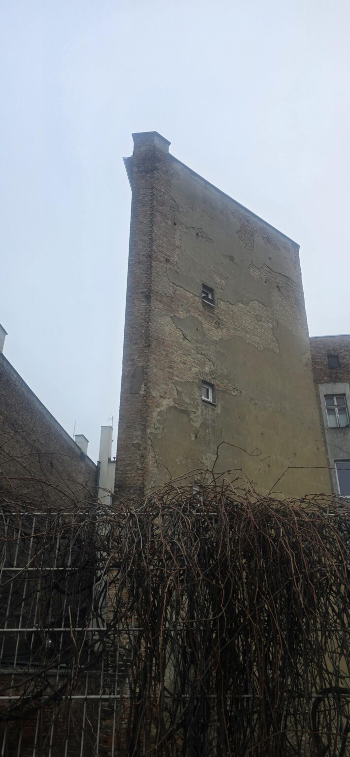 Old triangular apartment shaped like a slice of cake in Szczecin
