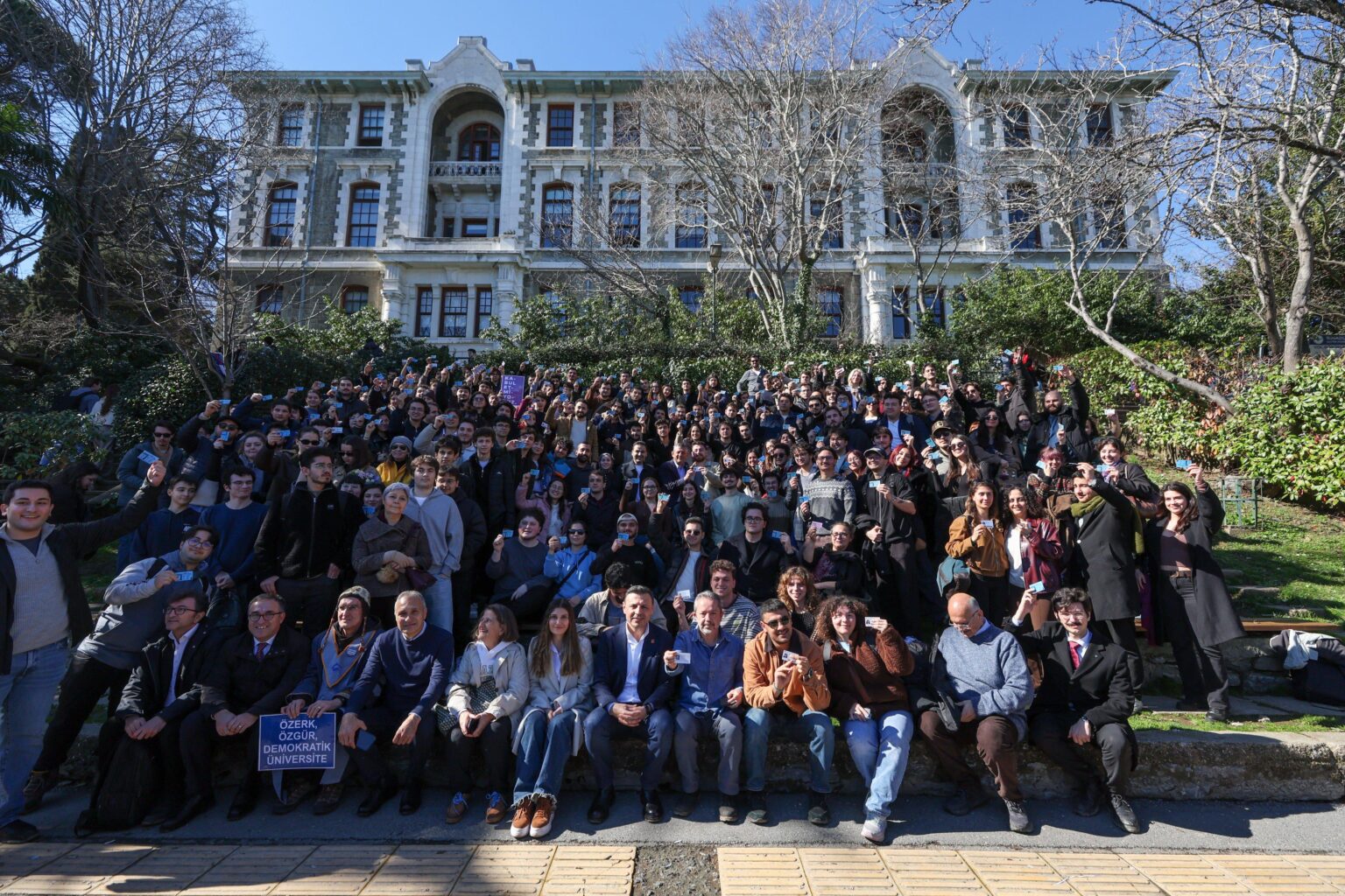 Real Students of Boğaziçi Posed with their School IDs during Özgür's Special Visit