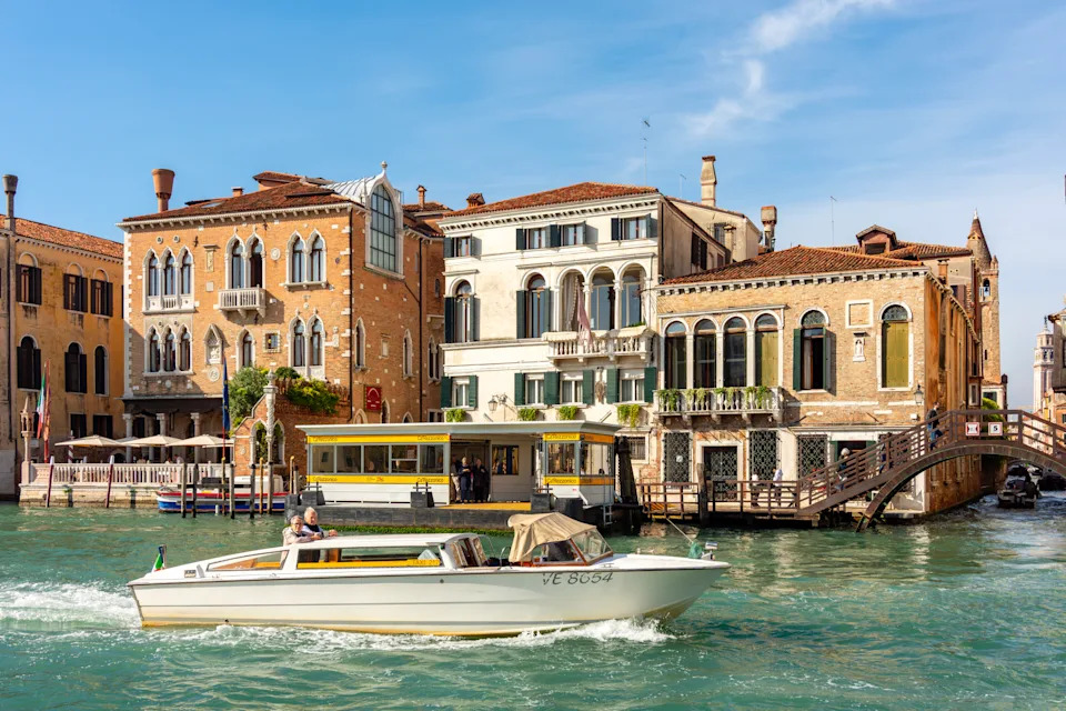 Venice, Italy - 01 October 2025: Medieval architecture of Grand canal
