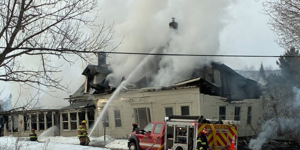 Home destroyed, firefighter injured after fire in Denmark