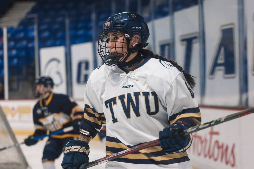 Having grown up in a family of multi-sport athletes, Inuvik&rsquo;s Kyra McDonald always knew she wanted to play professional hockey. Photo courtesy of TWU Spartans Women&rsquo;s Hockey.