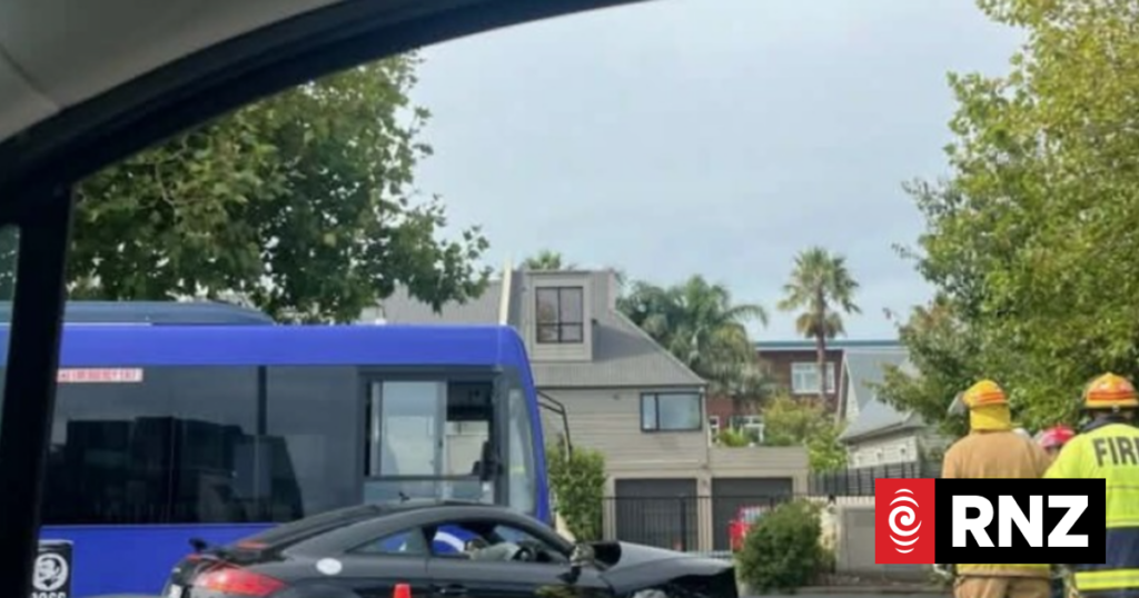 Two seriously injured after bus, car crash Two seriously injured after bus, car crash