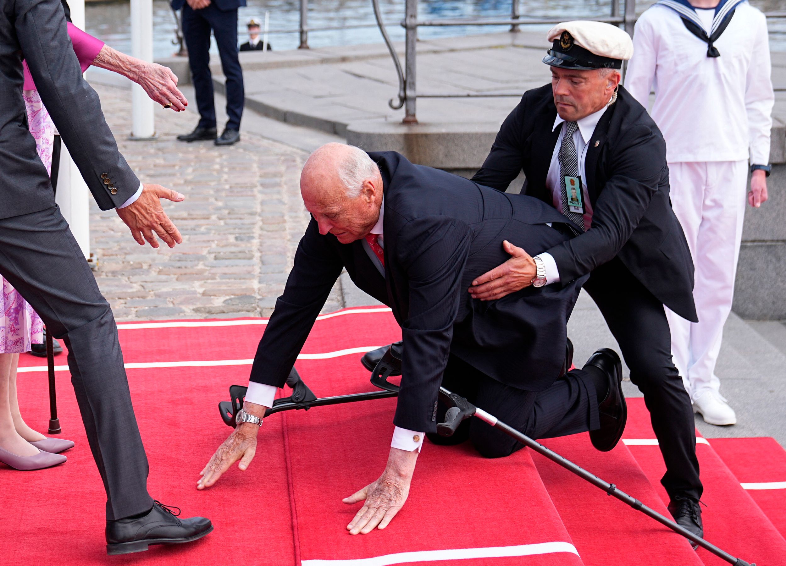 The king took a tumble in 2023