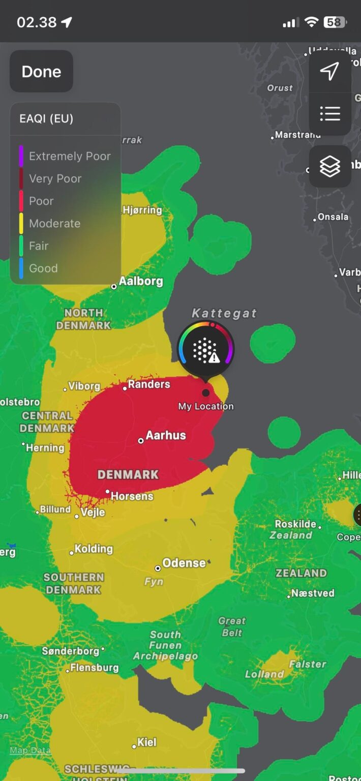 What is happening in East Jutland?