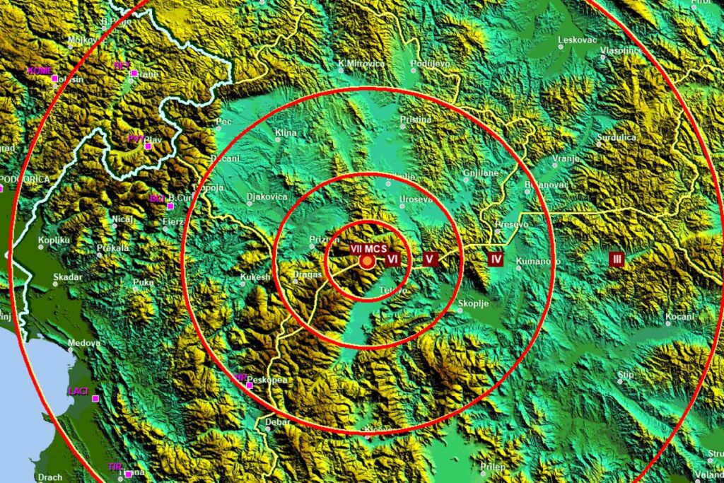 The earthquake in North Macedonia was also felt in Montenegro