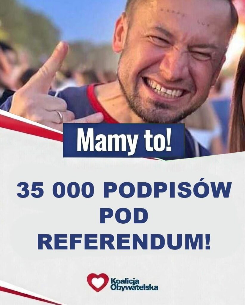 60% of votes needed for the Krakow referendum collected in 12 days. The collection lasts until March 28.