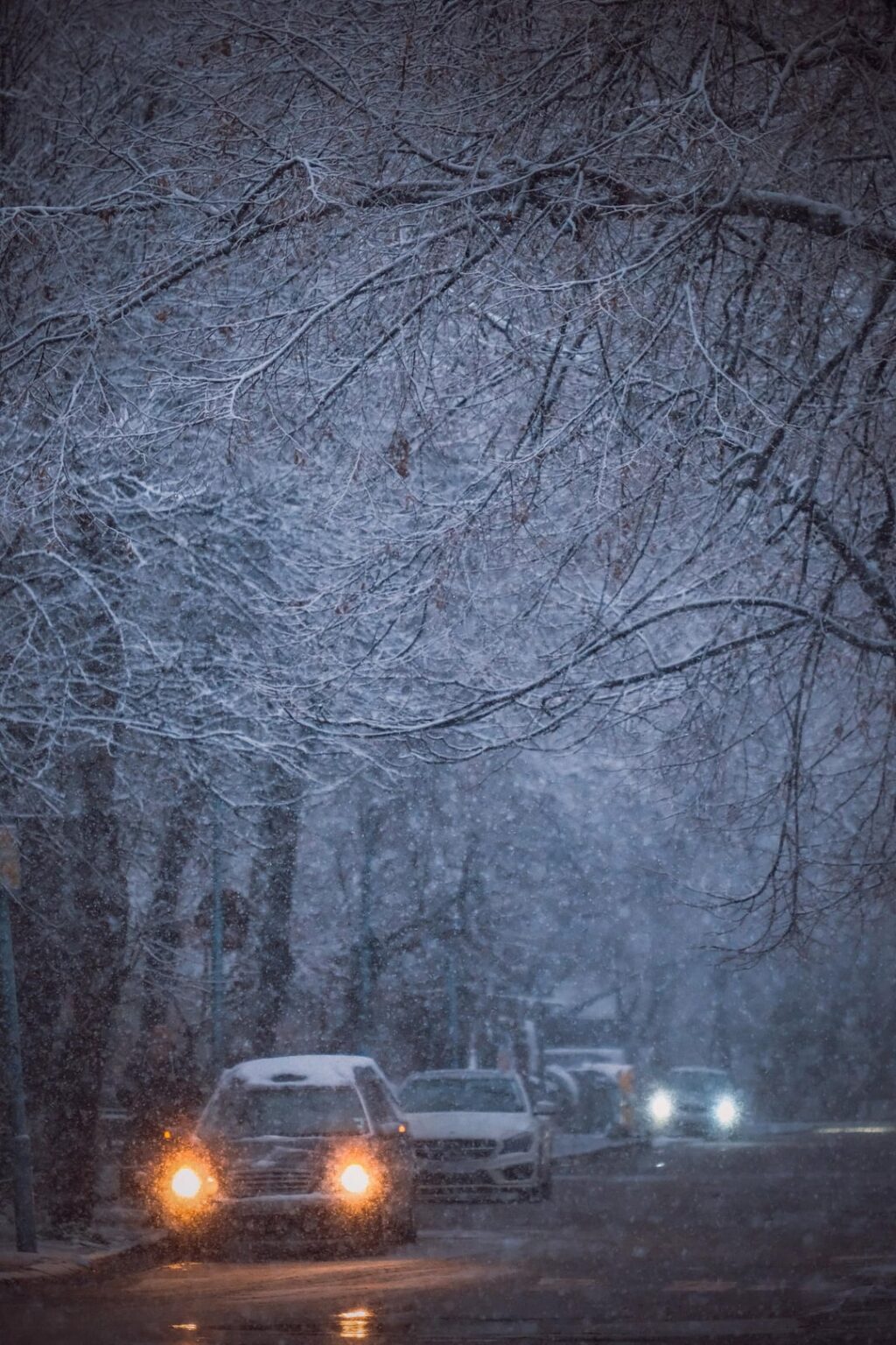 Plovdiv snowy Sunday evening