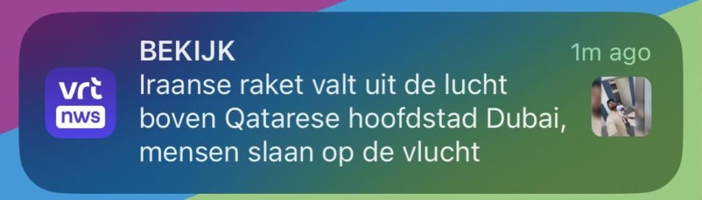 Sorry VRT, but since when is Dubai the capital of Qatar?