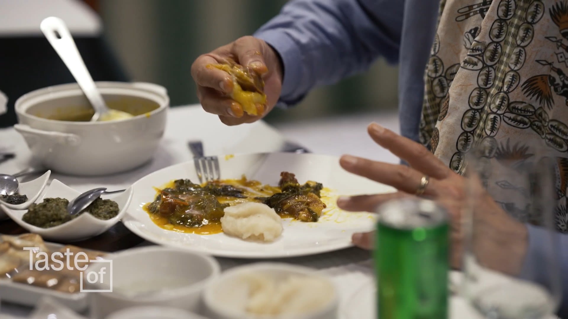 <p>A staple of Angola cuisine, eating funge requires dexterity and a willingness to get your fingers dirty.  CNN's Richard Quest tries his hand at funge for the very first time. </p>
