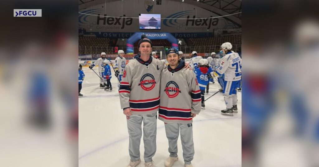 Local FGCU hockey players embrace international competition in Europe | Sports