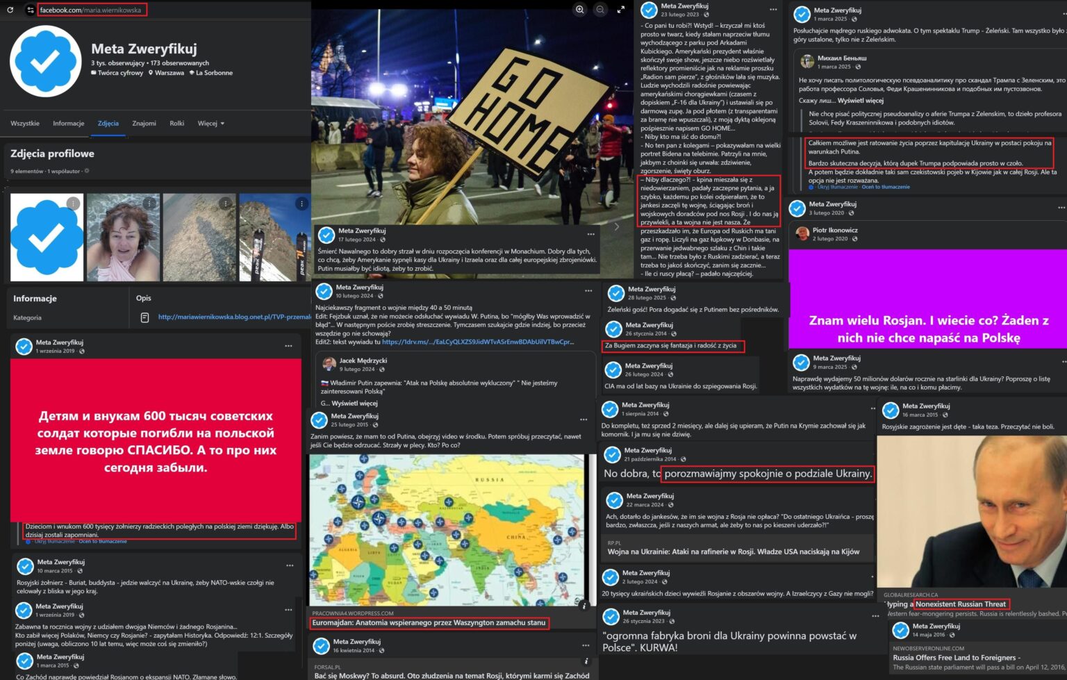 The Channel Zero journalist tried to hide her FB profile, which is full of pro-Russian, anti-Ukrainian and anti-NATO posts.