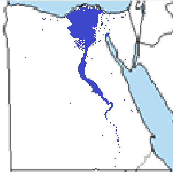 [OC] Every dot is 100k people in Egypt