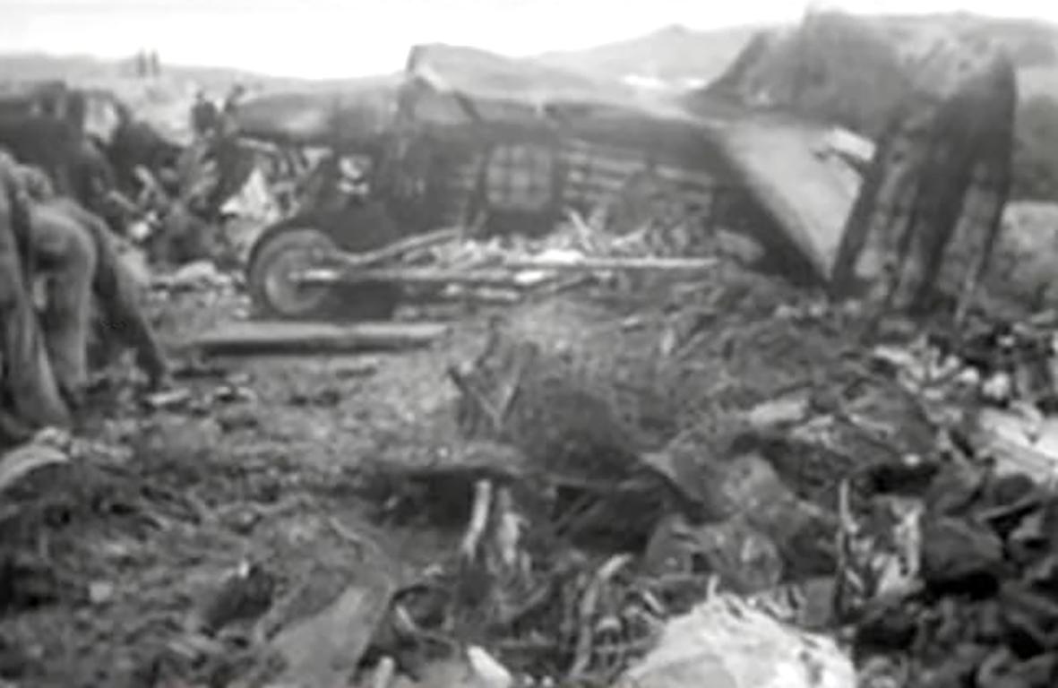 The crash site. Photo: The Bureau of Aircraft Accidents Archive