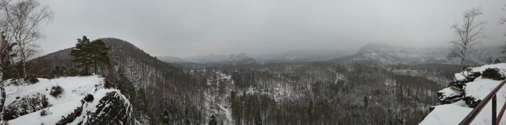 Sächsische Schweiz (germany) during winter