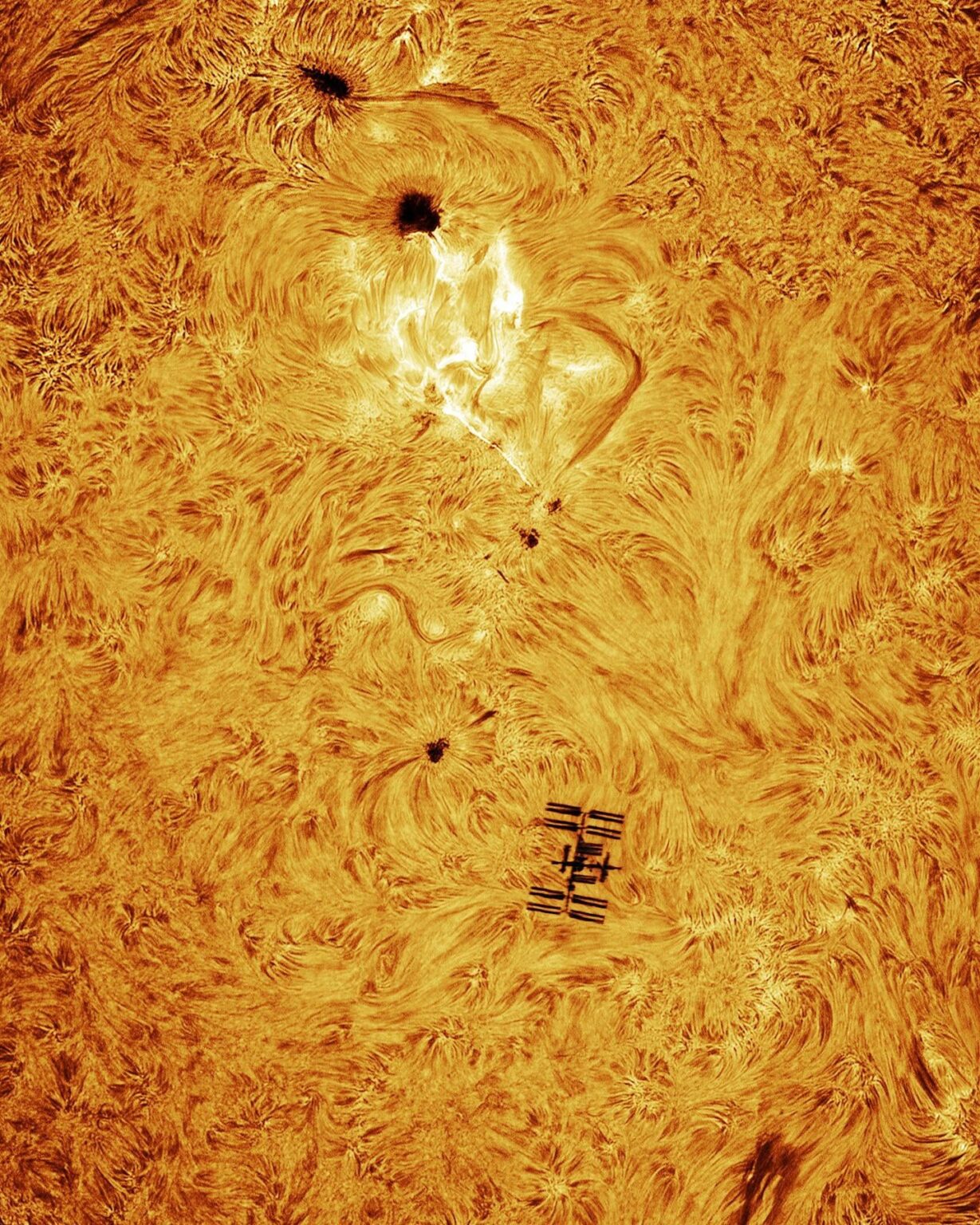 Closest photograph of the ISS transiting the sun?