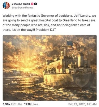 It's the thank you for helping a sick American apparently.