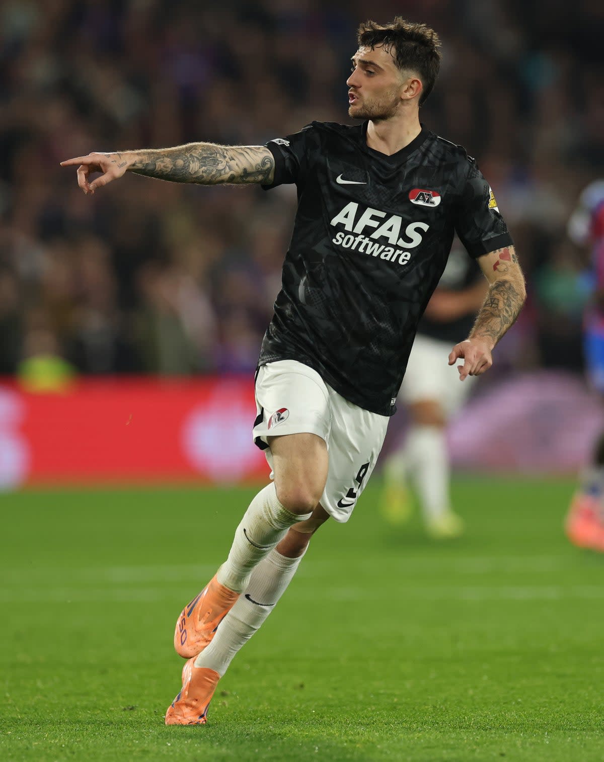 In action for AZ Alkmaar against Crystal Palace in the Conference League (Getty)